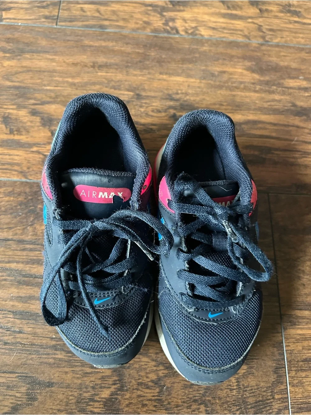Nike Kids Navy and Pink Air Max Sneakers